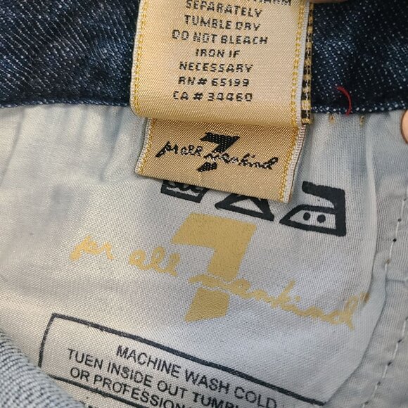 7 For All Mankind Embroidered Bootcut Ombre Jeans NEW 27 Blue Denim Wash - Picture 9 of 12